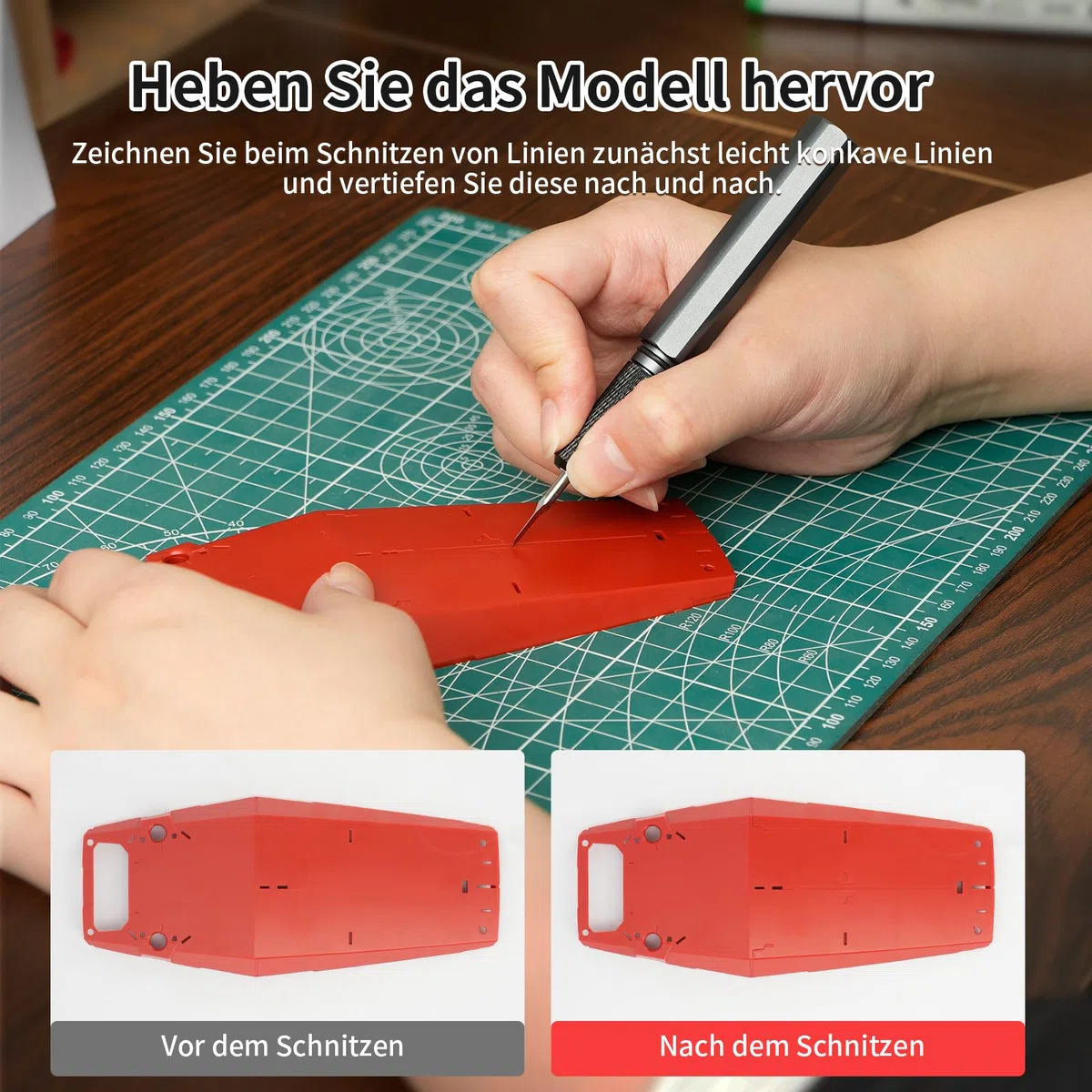 Blade scribre del modello, 2 pcs Blade in acciaio di tungsteno per modellare Hobby, Modello in scala RG, Kit modello Gundam, modelli di plastica, lame di sostituzione di scribre (0.1MM)