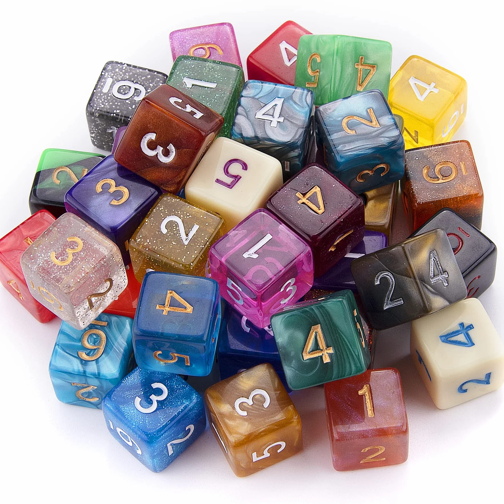 SIQUK Set di 42 dadi colorati a 6 lati per DND, MPG, MTG e Dungeons & Dragons