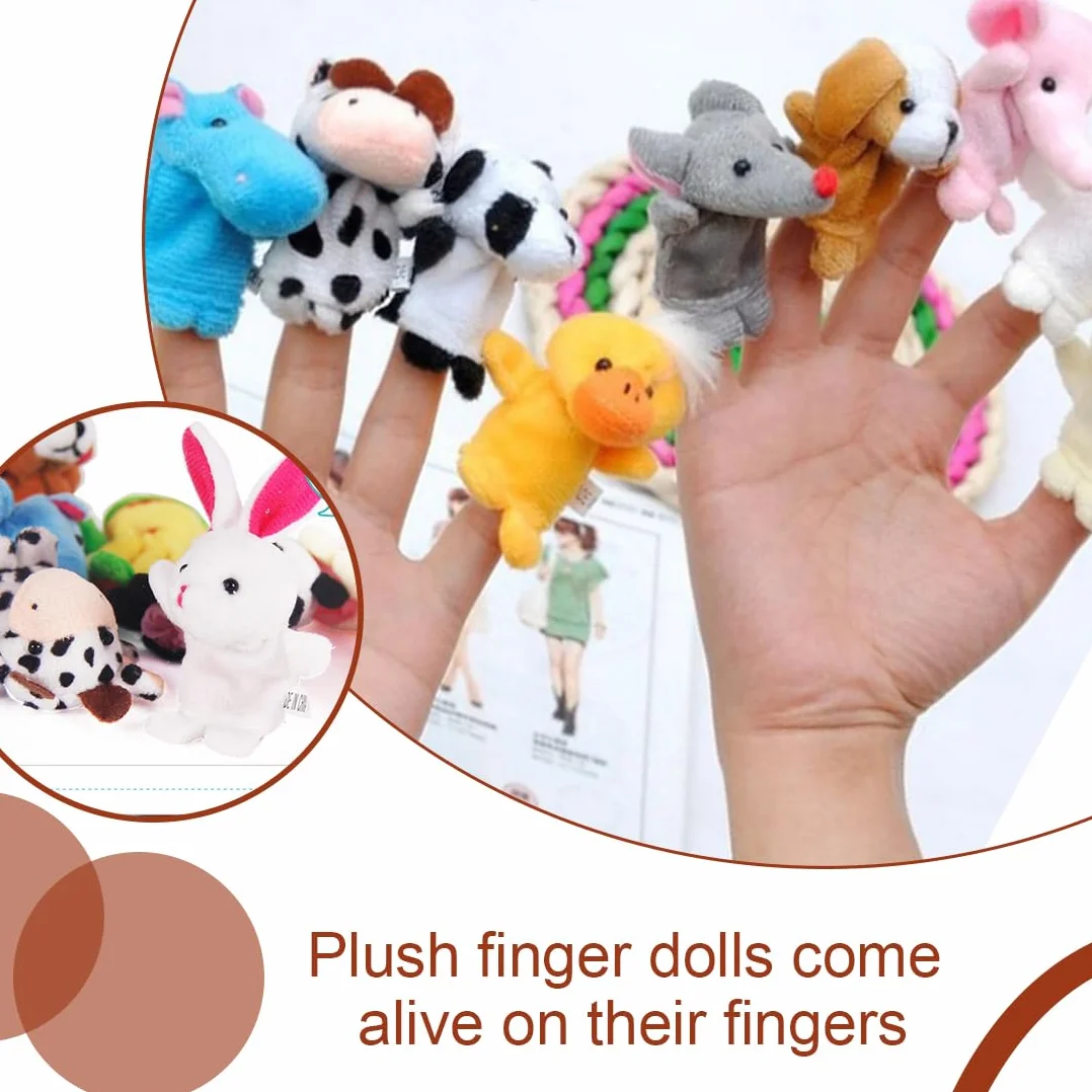 10 pcs marionette da dita marionette per bambini Bambole da dito regalo di compleanno per bambini, set di peluche per ragazzi e ragazze, regalo per Natale, Pasqua e feste per bambini