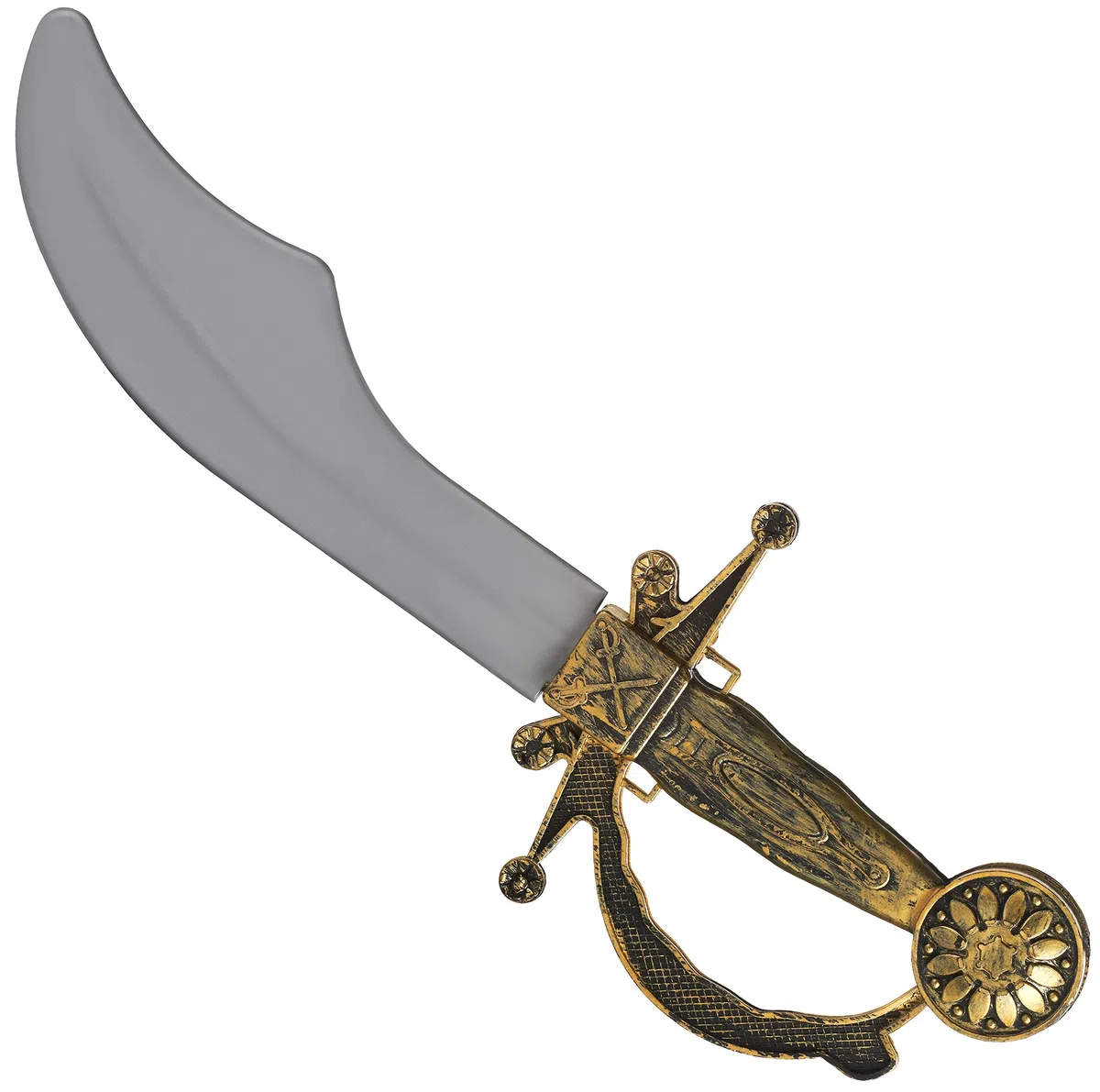 BALINCO Set pirata 5 pezzi composto da sciabola + benda sull'occhio + orecchino d'oro + telescopio + borsa con teschio - Set di costumi per carnevale/Carnevale
