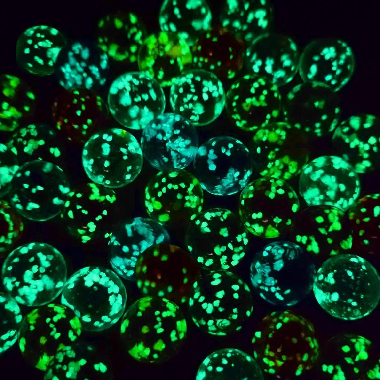 HIQE-FL Palline di Vetro Luminose per Bambini,50 Pezzi Marmi Che Si Illuminano al Buio,per Giochi di Marmo,Biglie di Vetro Che Si Illuminano al Buio,Riempitivi di Vasi,per Bomboniere per Bambini.