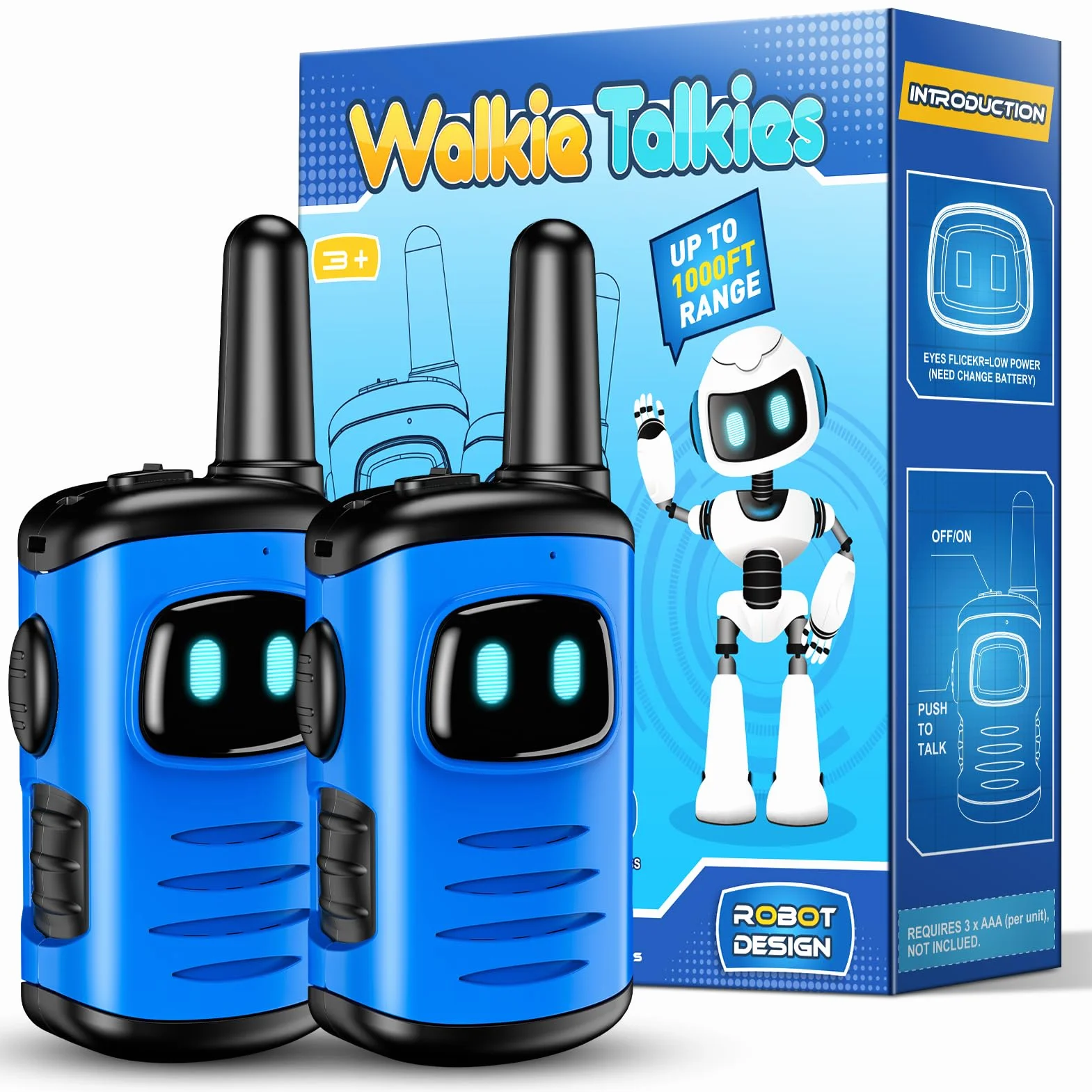 EUCOCO Giochi Bambini 3 4 5 6 7 8 Anni, Walkie-Talkie Bambini Regalo Bambino Bimbo 3-10 Anni Gioco Bambino 3-10 Anni Maschio Regali Natale Bambini Giocattoli Bambino 3-10 Anni Giochi da Esterno