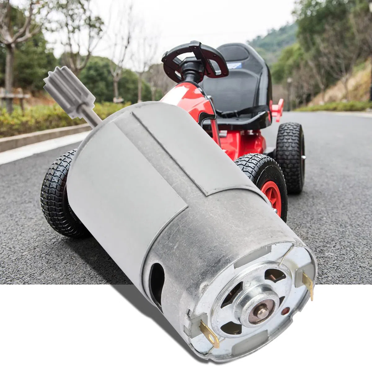 Motore RS550, 6V RS550 Micromotore ad alta velocità Motore di azionamento Accessori per motori per bambini Pezzi di ricambio per giocattoli per bambini auto RC (6V 550-20000)