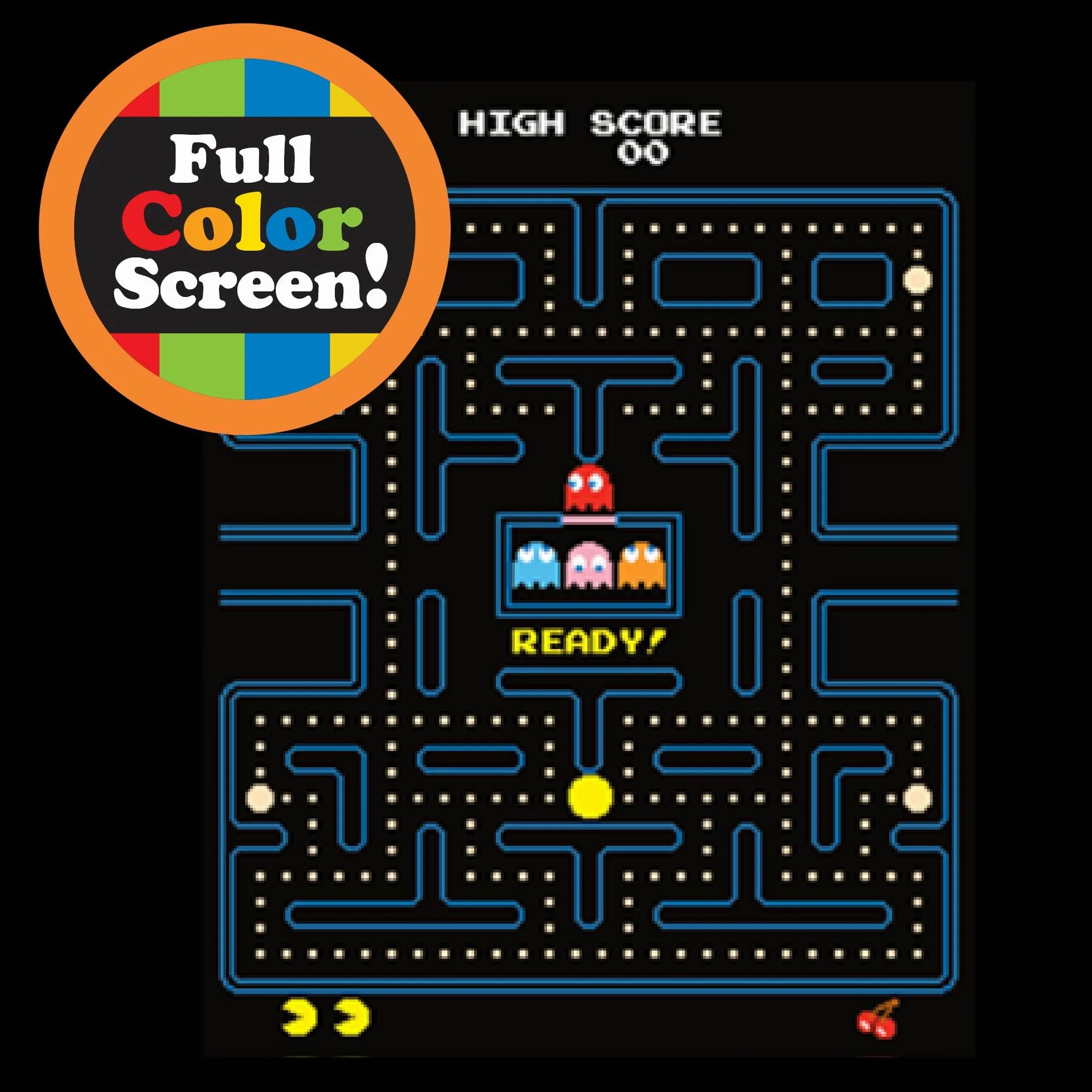 Macchina Arcade Mini Pac-Man™ di Basic Fun, Giocattolo Elettronico Retrò Classico con Nuovo Schermo a Colori TFT, Replica Autentica in Miniatura, Perfetto per Tutte le Età