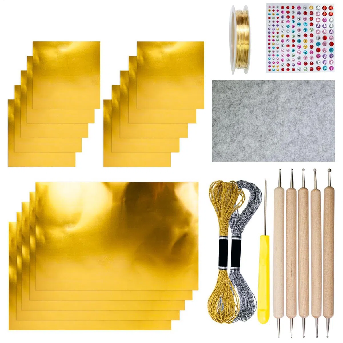 Generisch Foglio di alluminio per fai da te, fogli di pellicola per lavori fai da te, per bricolage con effetto luccicante, per progetti artistici