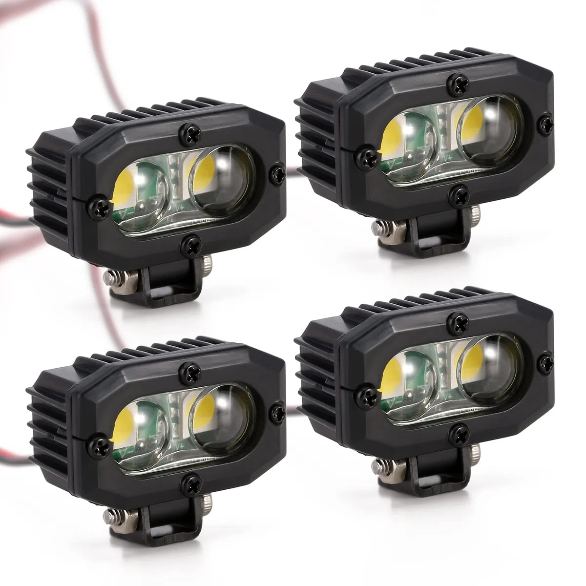 INJORA RC Auto Luci LED Luminose Faretto del Faro per 1/10 RC Crawler Axial SCX10 90046 Wraith Capra Redcat Gen8 VS4-10,25 * 15mm