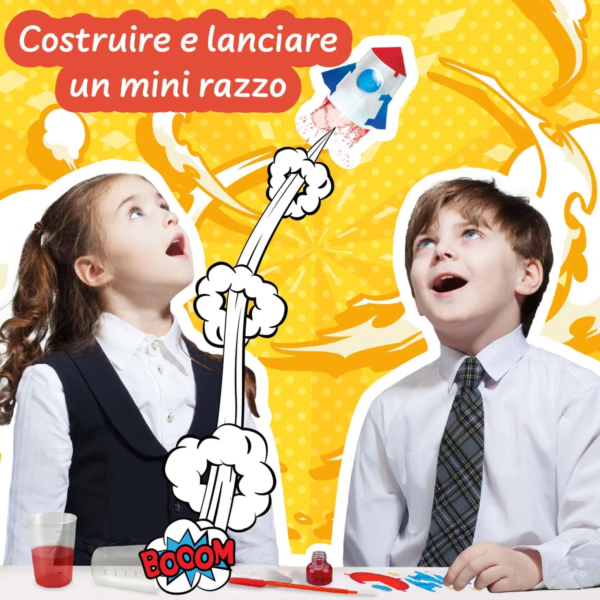 Science4you Esperimenti per Bambini 8+ Anni – Attività Kaboom per Bambini, Crea il tuo Razzo D'Acqua, Crea una nuova Bomba Frizzante, Giocattoli Educativi, Regali STEM per Ragazzi e Ragazze 8 9 10+