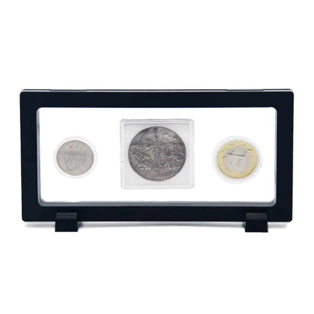 Cornice per Oggetti 3D Porta Monete Scorrevole Trofeo/Decorazione/deposito per Monete, francobolli, medaglie