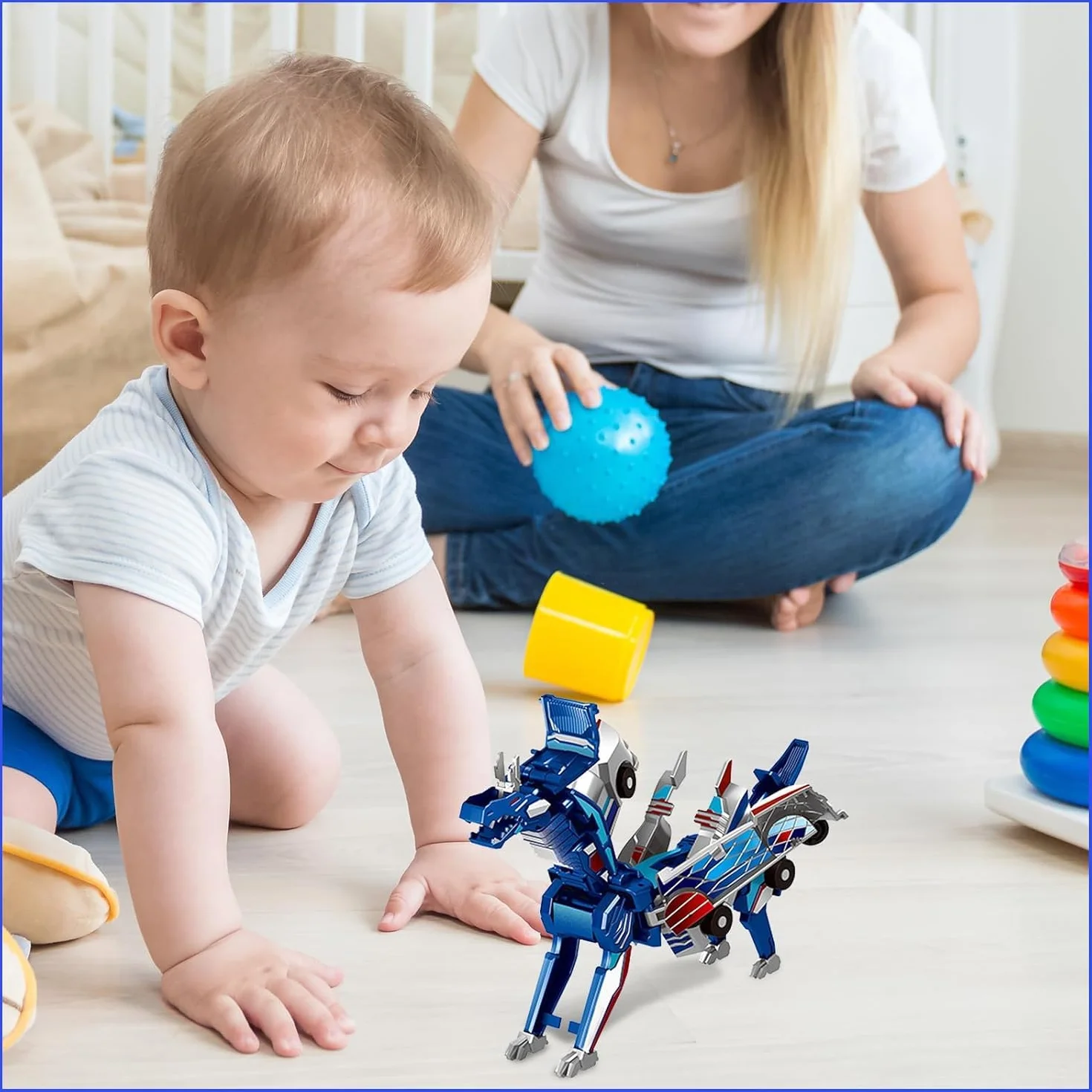 Felly Drago Trasforma Macchina Giocattoli, 2 Pezzi Auto Robot Giochi Bambini Bambino Bambina 2 3 4 5 6 Anni, Giocattolo Regalo per Ragazzi Ragazze