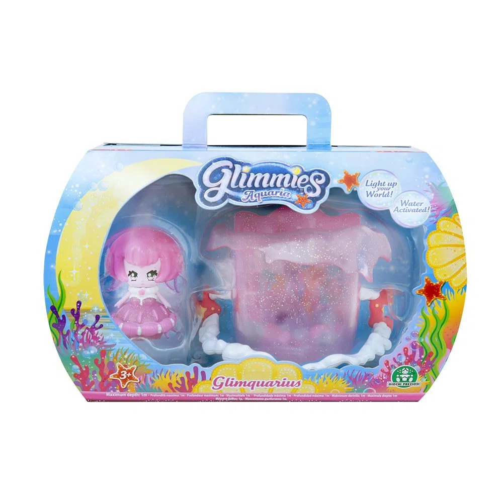 Giochi Preziosi - Glimmies Aquaria Glimquarius e Glimmies Esclusiva Jellyanna, Mini Playset