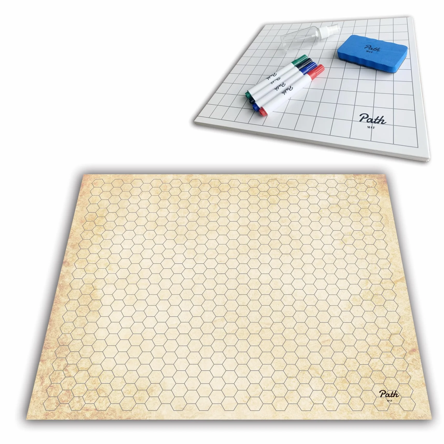 Tappetino da Gioco di Ruolo da Tavolo per DND su Entrambi i Lati - Ideale per Dungeons and Dragons, Pathfinder, Warhammer e Altri