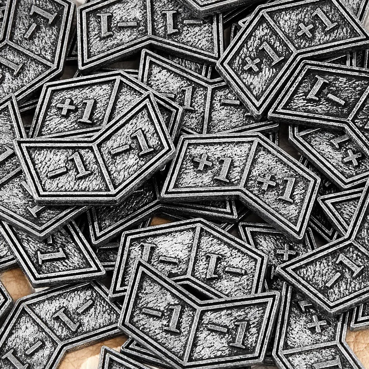 40 Pezzi Contatori di Metallo Segnalini Magici Gettoni in Metallo Argentato Compatibile con Accessori per Giochi di Carte MTG