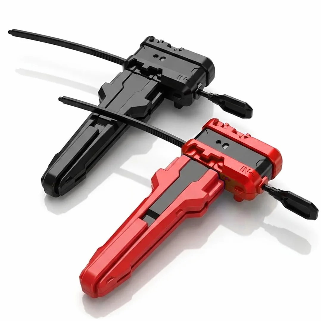 Lanciatore per giroscopi della serie X con impugnatura, set base per giroscopi da combattimento, base per giroscopi da combattimento, nero e rosso
