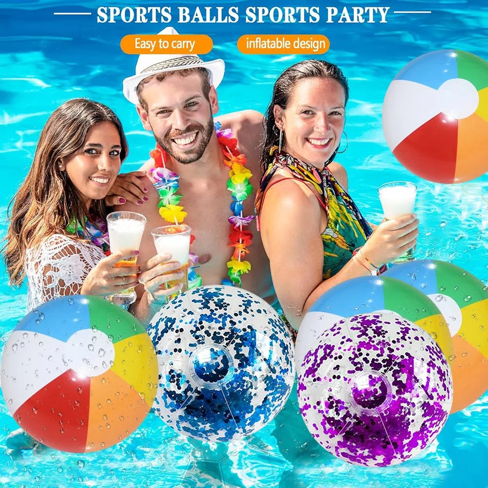 Palloni da Spiaggia Gonfiabili, Pallone Gonfiabile Spiaggia, Gonfiabile ad Acqua perFesta in Festa in Piscina Attività Estive All'aperto