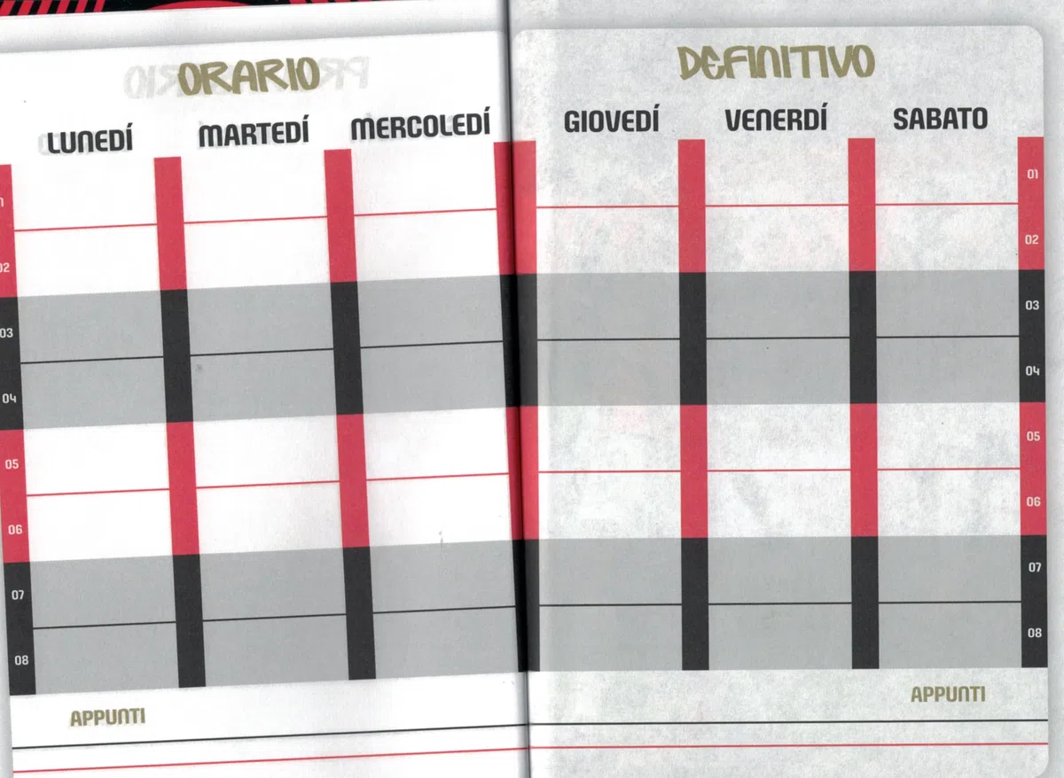 DIARIO AGENDA SCUOLA SEVEN - MILAN - 12 Mesi + Penna Magica c
