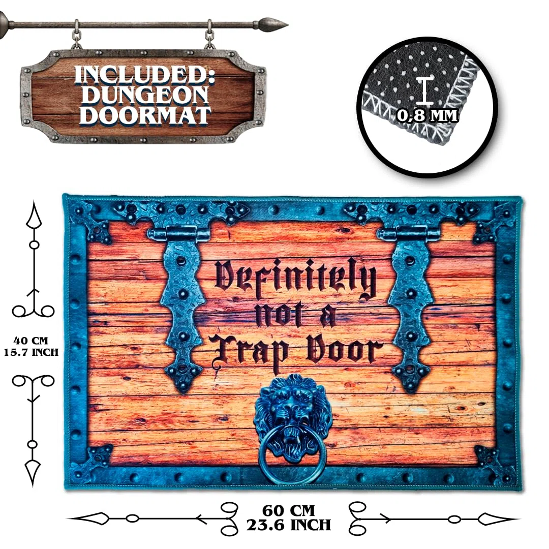 Dungeon Zerbino Ingresso Casa di Dungeons and Dragons, Dungeons and Dragons, D&D 5e, DND, Dungeon Master, Dadi di Ruolo, Set di dadi.