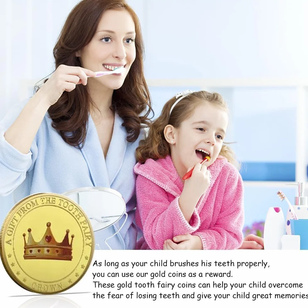 12 Pezzi Monete della Fatina dei Denti, Regalo Fatina dei Denti, Della Fatina Dei Denti, Diverse Monete D'Oro Cartone Animato, Regali Moneta Dei Denti Per Ragazzi E Ragazze