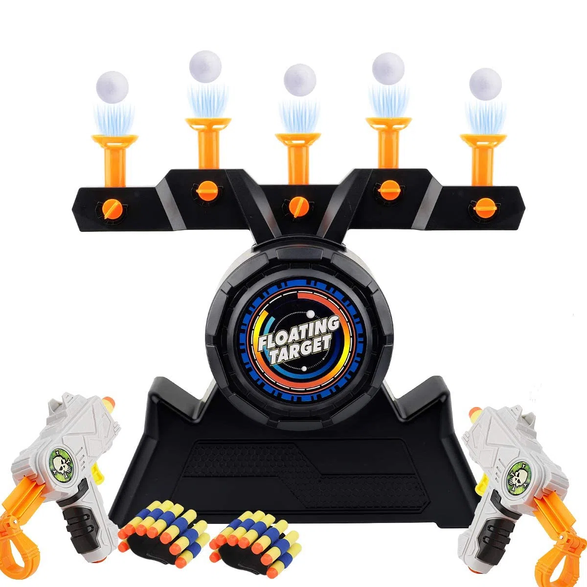 Herefun Gioco Bersaglio Galleggiante, Bersaglio Galleggiante Elettrico, Giochi di tiro Elettrico, Freccette Gioco Sparatutto Shooting Giocattoli da Allenamento con 2 Pistole, 10 Proiettile