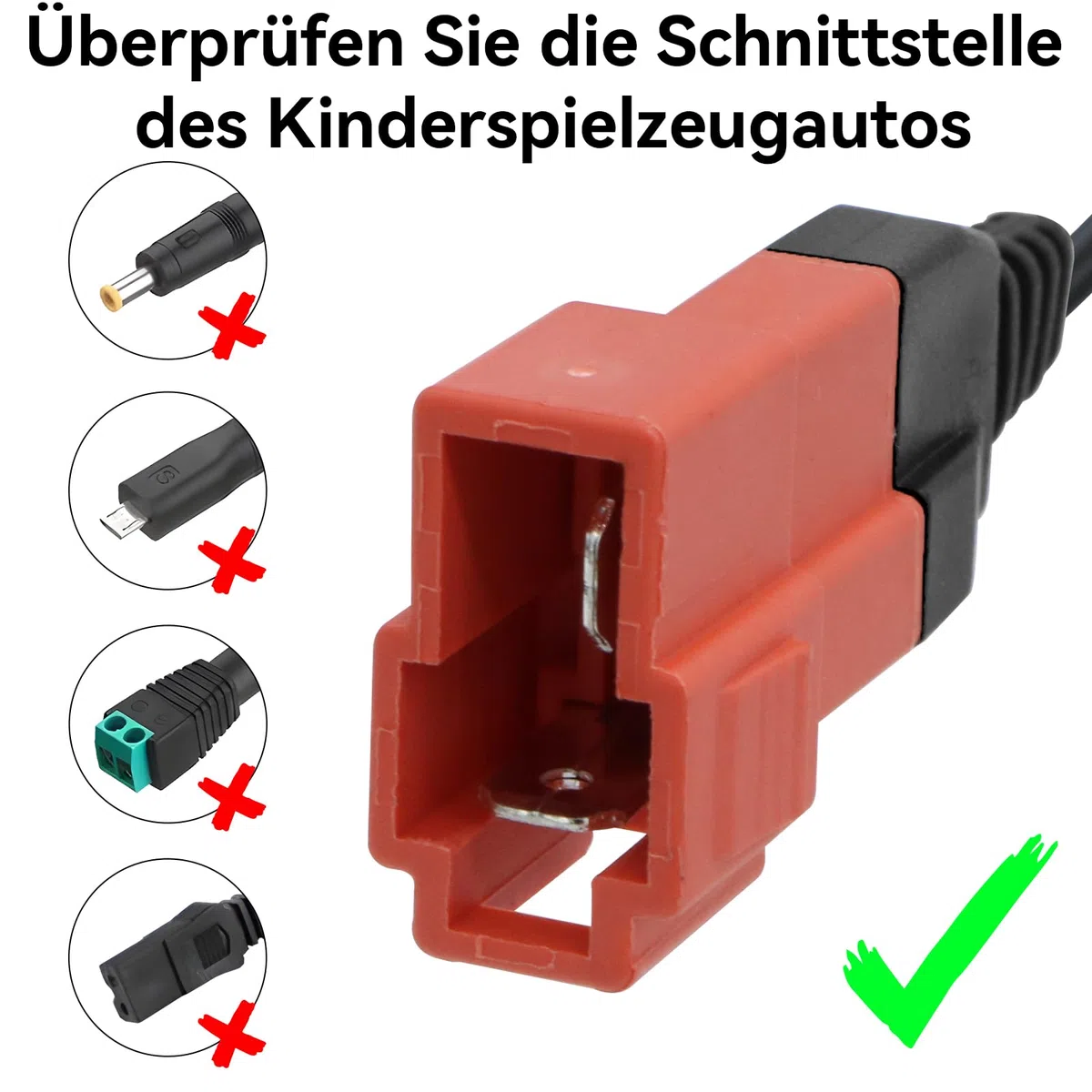 Caricatore da 6V per moto e auto elettriche per bambini - Caricabatterie 6 Volt per bambini Ride on Toys, alimentatore di rete da 6V per veicolo elettrico a quattro ruote per bambini SUV ATV