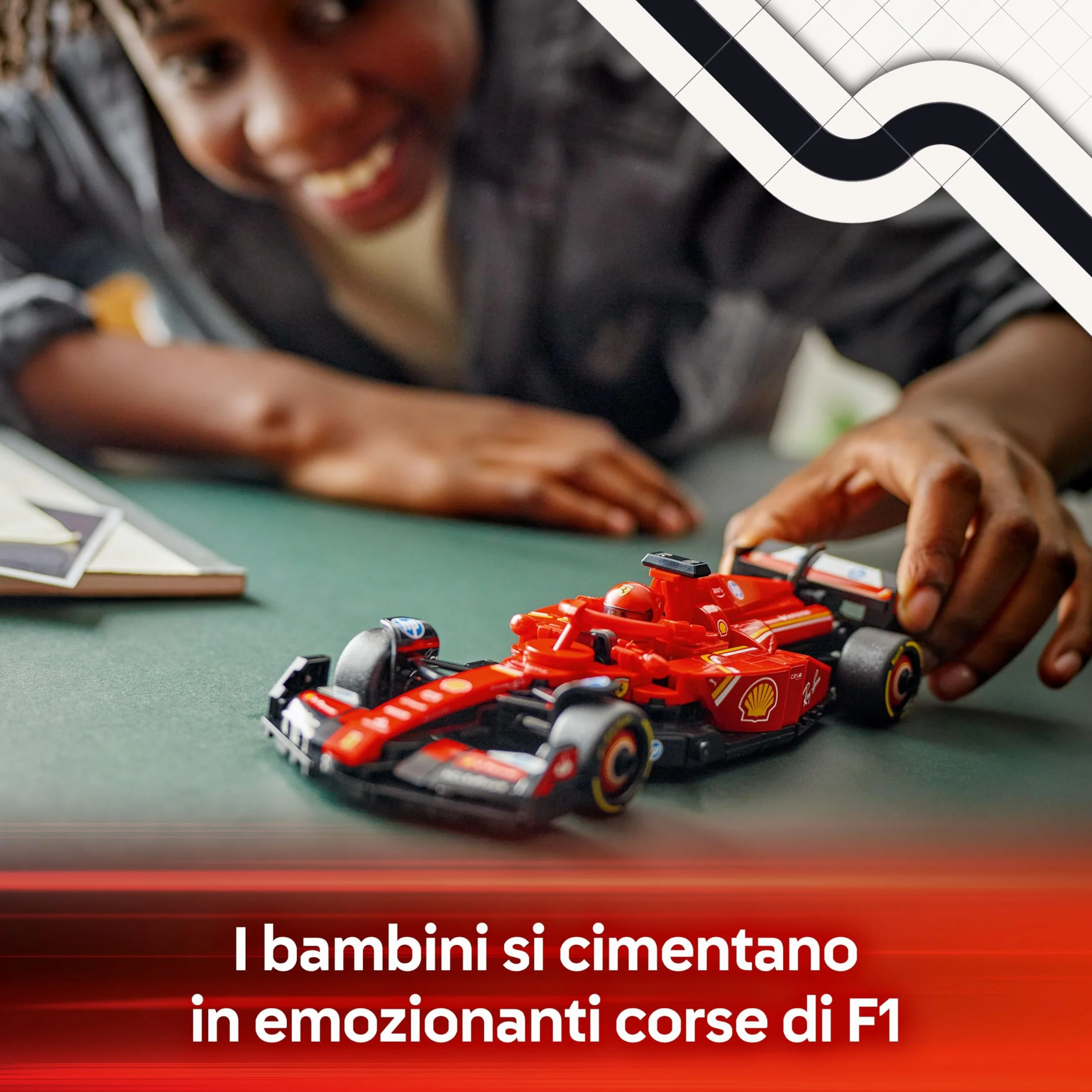 LEGO Speed Champions Ferrari F1 SF-24 77242 Auto da Corsa Giocattolo da Collezione con Minifigure Pilota