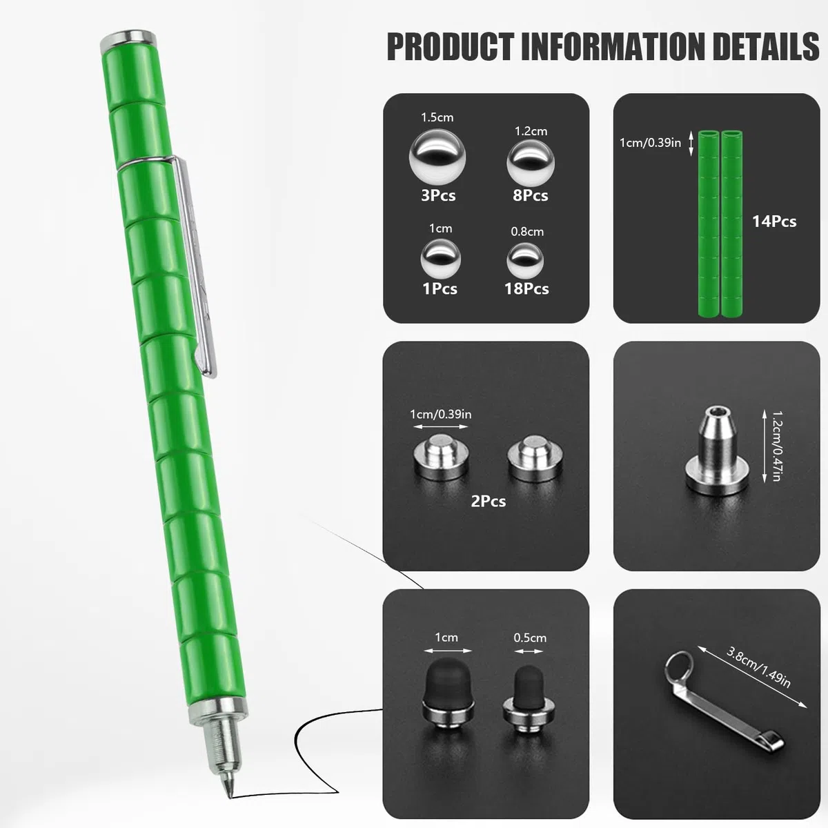 Rayong Penna a sfera magnetica, penna magnetica Fidget Pen, fantastici gadget per alleviare lo stress, divertente penna magnetica multifunzione, regalo di compleanno per uomini, giovani donne e