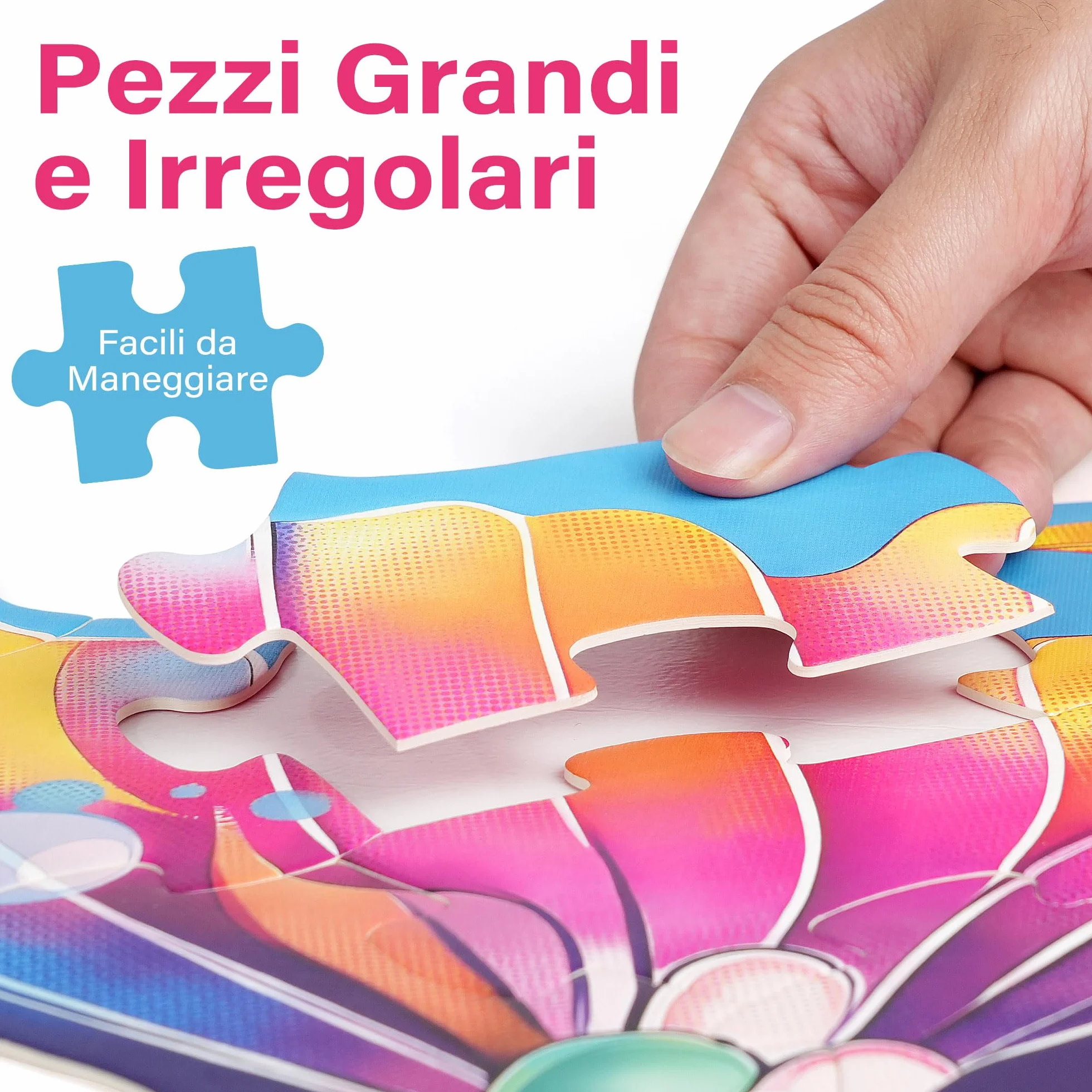 Puzzle Bambini 4 Anni XXL Sirene 52 Pezzi 66 x 70 cm Giochi Educativi 3-8 anni
