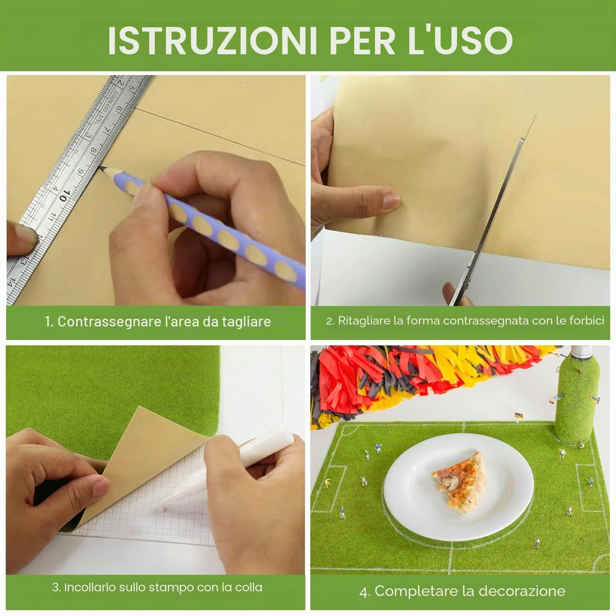 2 Rotoli Tappeto Erboso Sintetico 100 x 35 cm Tappeto Erboso Modello Ferroviario Floccato, Erba Finta Decorazione Bonsai Mini Giardino per Modellismo Paesaggistico(Verde Giallastro/Verde)
