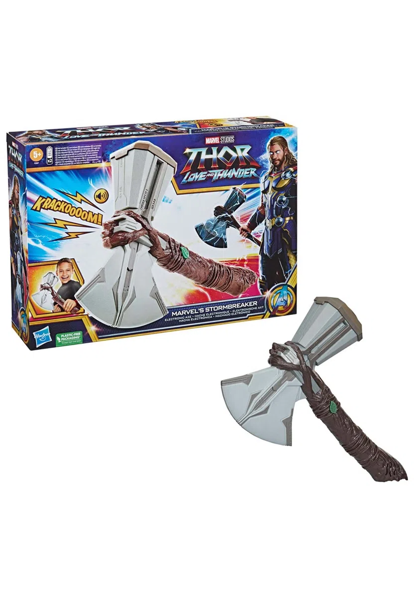 Marvel Hasbro Studios, Thor: Love And Thunder, Marvel’s Stormbreaker, Ascia Giocattolo Elettronica per Il Roleplay, con Effetti sonori, per Bambini e Bambine dai 5 Anni in su