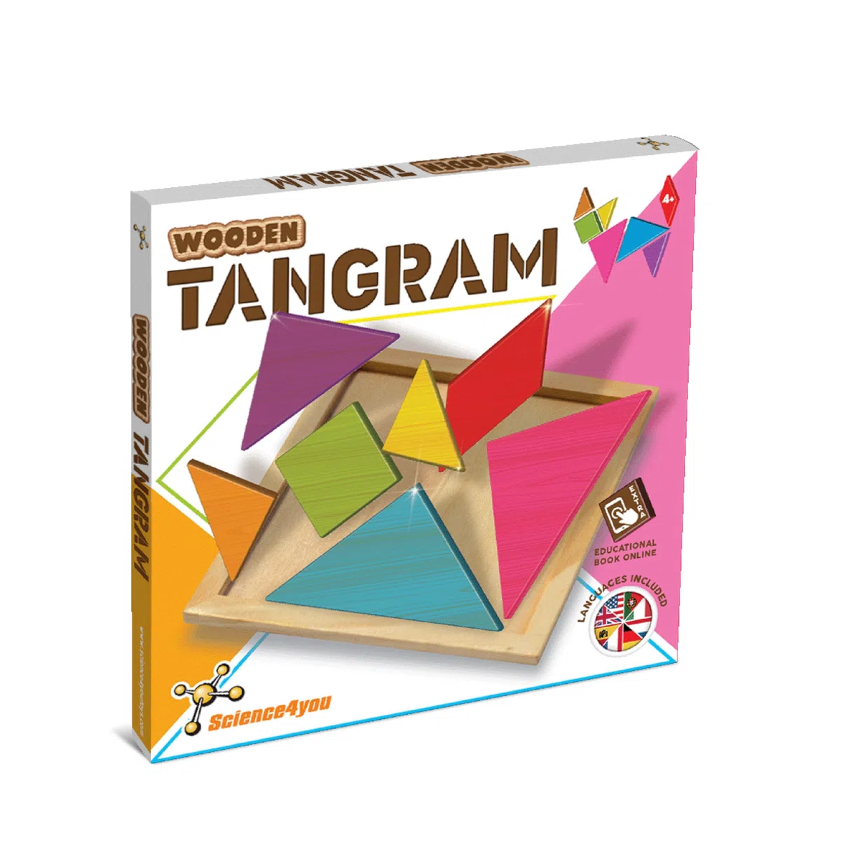 Science4you Puzzle Tangram in Legno per Bambini di 3 4 5 Anni – Tangram in Legno, Gioco Mentale di Figure Vintagei, Giocattolo Educativo Montessori per Bambini e Bambine di età 3 4 5 6+ Anni