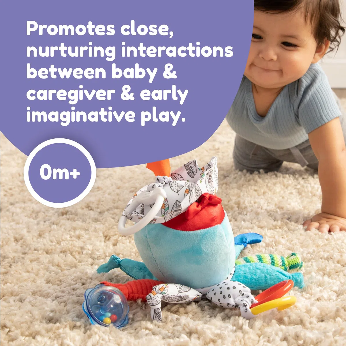 Lamaze Captain Calamari, Clip on Pram and Pushchair Newborn Baby Sensory Toy for Babies Boys and Girls from 0 to 6 Months