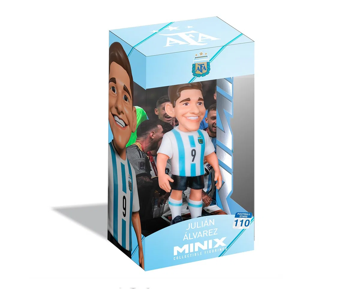 MINIX - Football Stars - Coppa del Mondo #110 - Argentina - Alvarez - Personaggio da collezione 12 cm