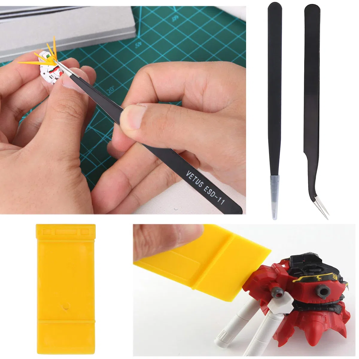 HSEAMALL 15PCS Gundam Model Tools Kit Hobby Building Craft Set per la riparazione e il fissaggio di modelli di base