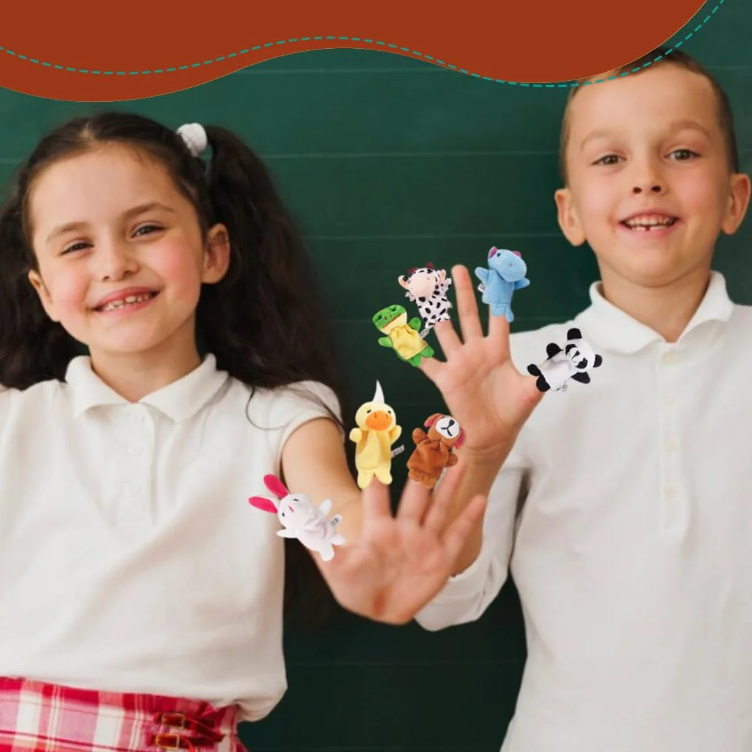 10 pcs marionette da dita marionette per bambini Bambole da dito regalo di compleanno per bambini, set di peluche per ragazzi e ragazze, regalo per Natale, Pasqua e feste per bambini