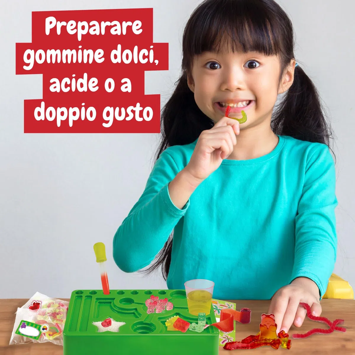 Science4you Laboratorio di Caramelle Gommose– Kit per la Confezione di Caramelle per Creare Dolci in 19 Forme Diverse, Comprese Quelle dell'Orso Gigante, Regalo per Bambini di 7 8 9 10 11+ Anni