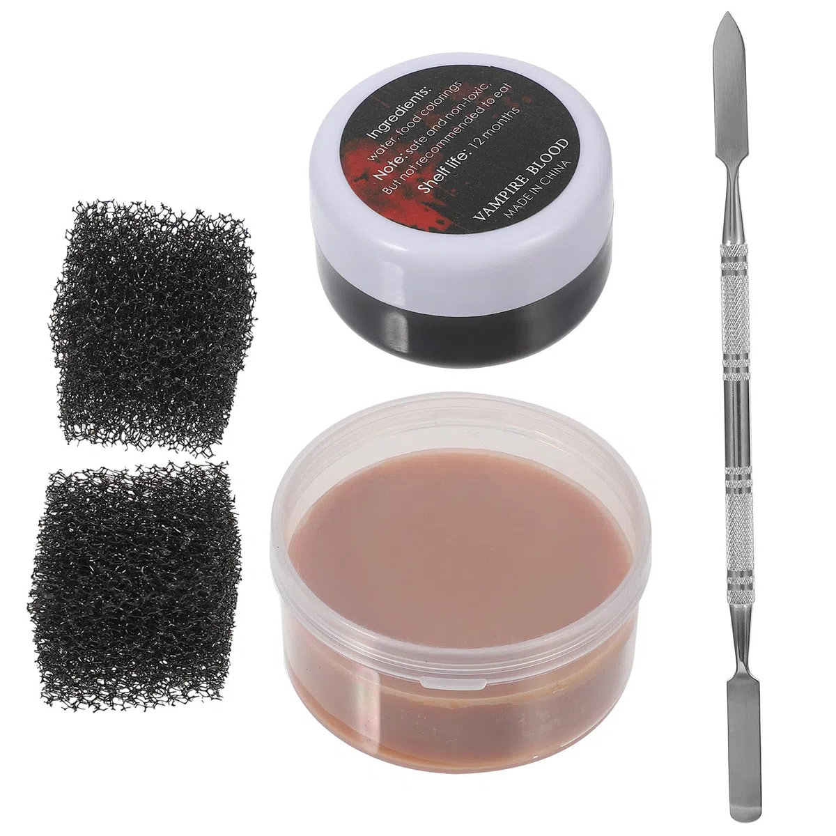 Kit per Trucco Effetti Speciali Halloween Cera per Cicatrici Realistiche, Set di 1 in Plastico e Acciaio Inossidabile per Creare Ferite Finte in Party Fancy Dress