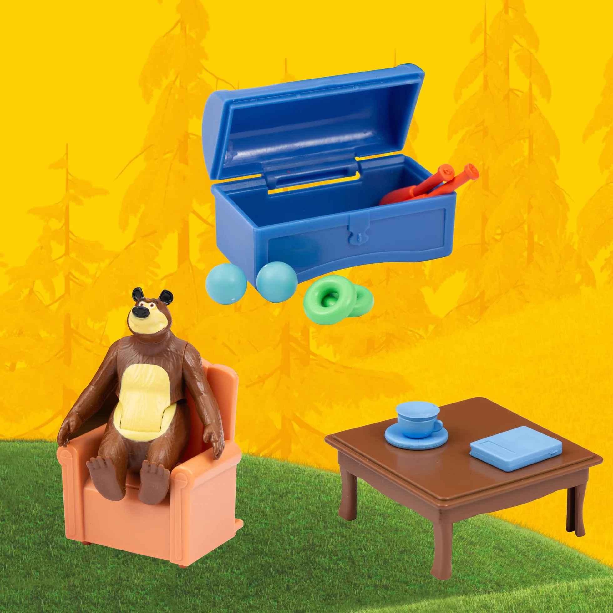 Giochi Preziosi Masha E Orso - Casa Di Orso Playset Ricca Di Accessori E Con I Personaggi Articolati Di Masha E Orso Inclusi, Per Bambini A Partire Dai 3 Anni