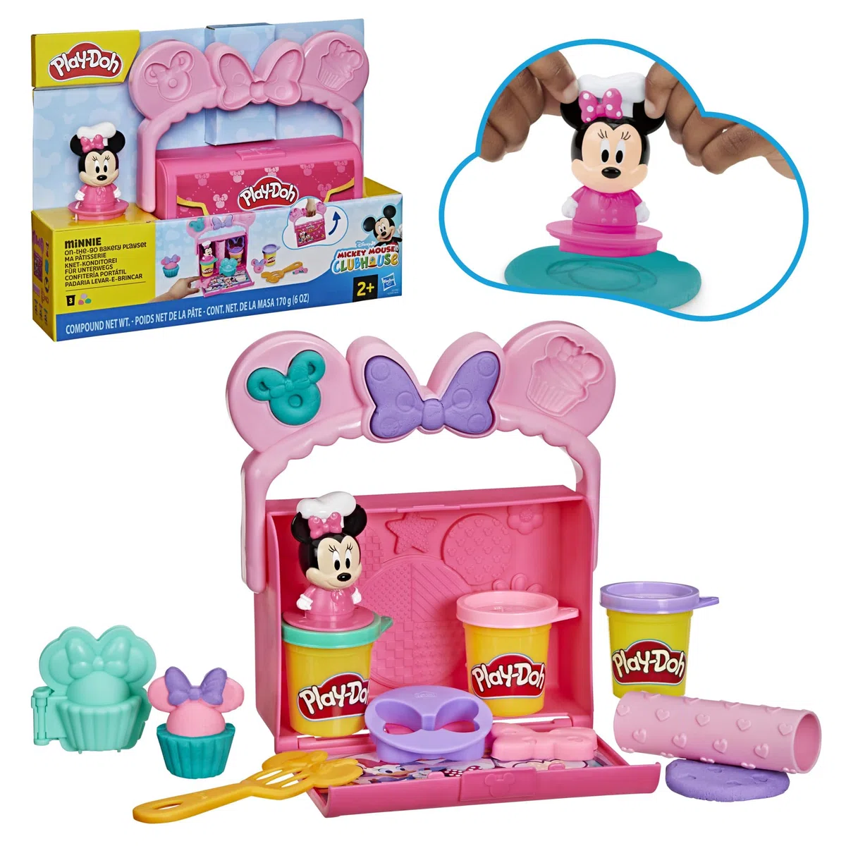 Play-Doh, Disney Junior, Pasticceria Portatile, Set Giocattolo a Tema Cucina