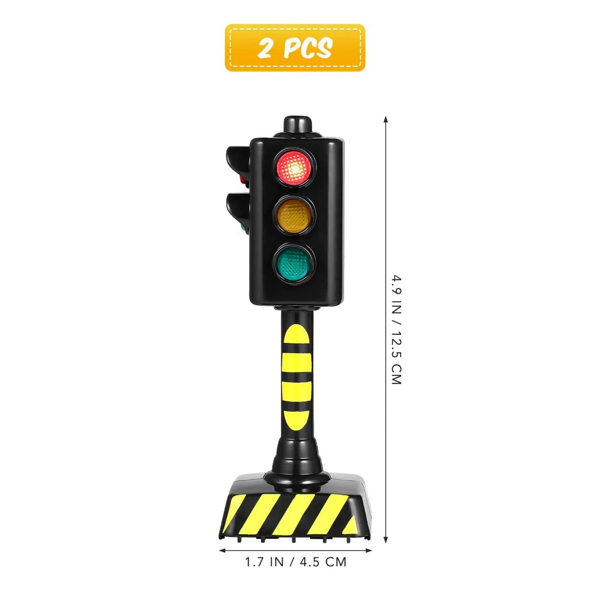 TOYANDONA 2Pcs Semaforo Giocattolo Mini Segnali Stradali Giocattoli Lampada LED Semafori Modello per Bambini Segnali Stradali Educativi Giocattoli