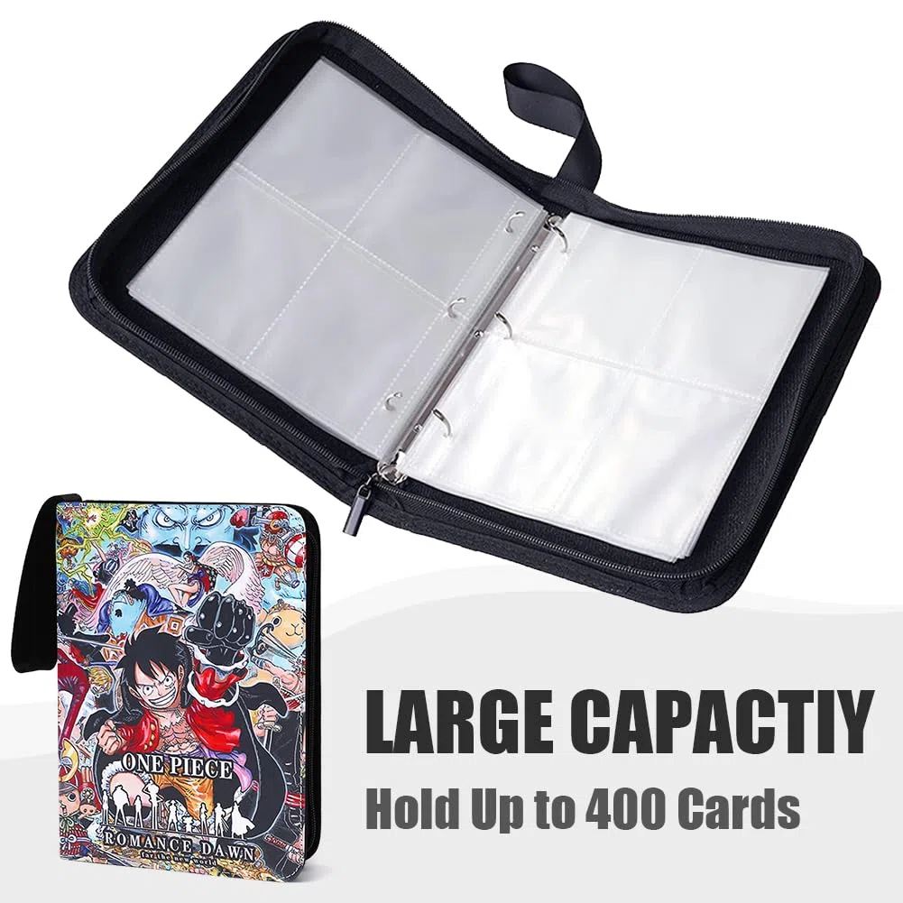 Onepiiece Album per Carte Album di Carte Collezionabili 50 Pagine e può Contenere 400 Carte Portatile Impermeabile Raccoglitore per Carte