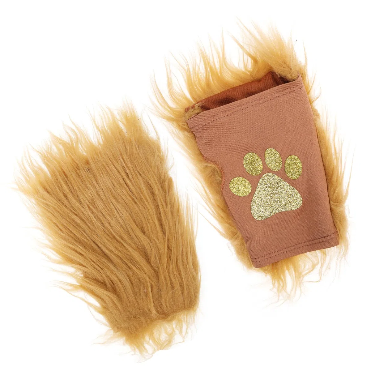 XEPST Set Costume Animale Leone, Fascia con Orecchie, Zampe e Coda per Cosplay, Compleanno, Halloween e Feste in Maschera
