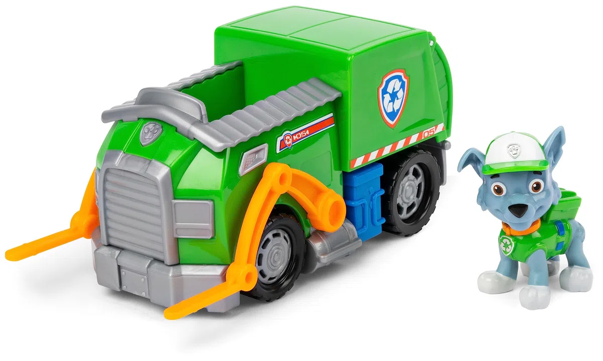 Paw Patrol | Camion per la Raccolta di rifiuti riciclabili di Rocky | Veicolo e Personaggio Rocky | Giochi Bambini dai 3 Anni in su