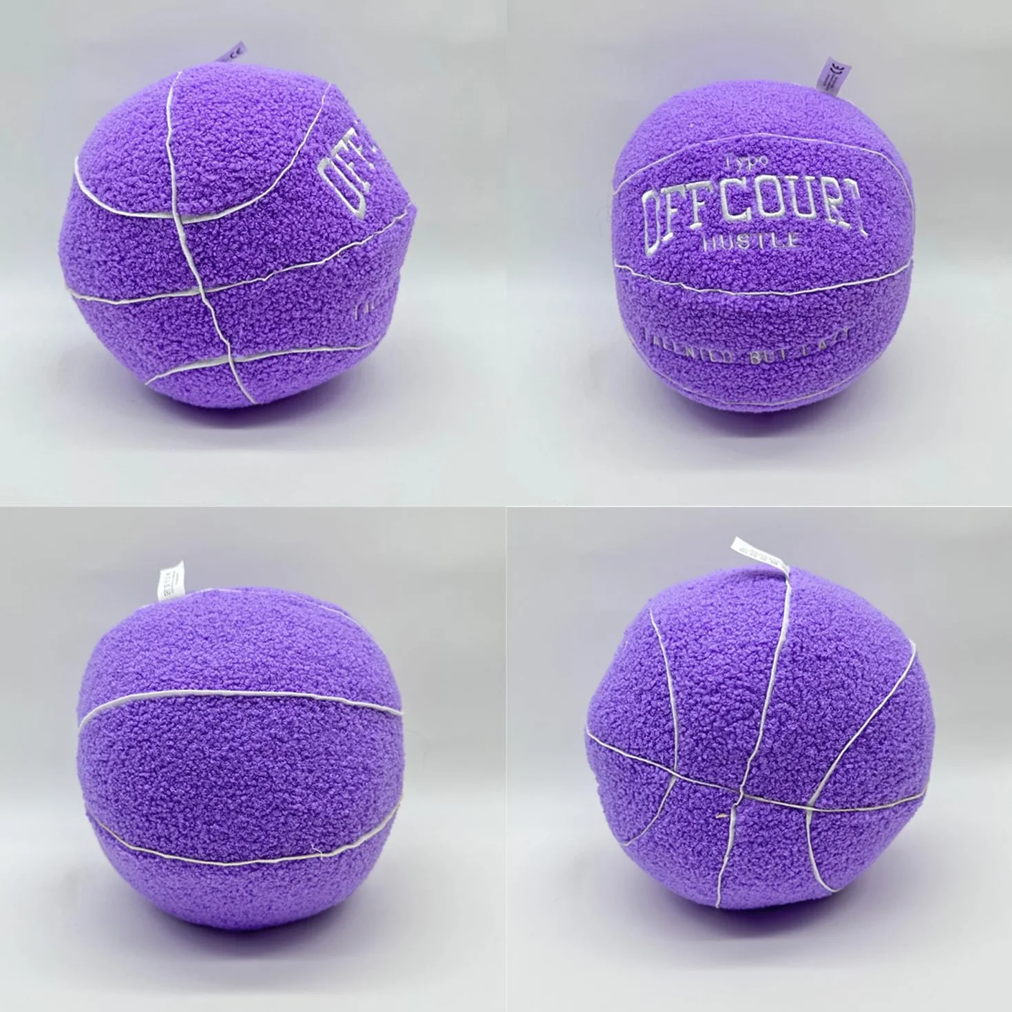 Offcourt Basketball Pillow, 25cm/9.5in Cuscino Basket Offcourt, Fluffy Soccerball Basketball Football Shaped Cuscino di Peluche, Sport Cuscini di Lancio, per Decorazione Camera