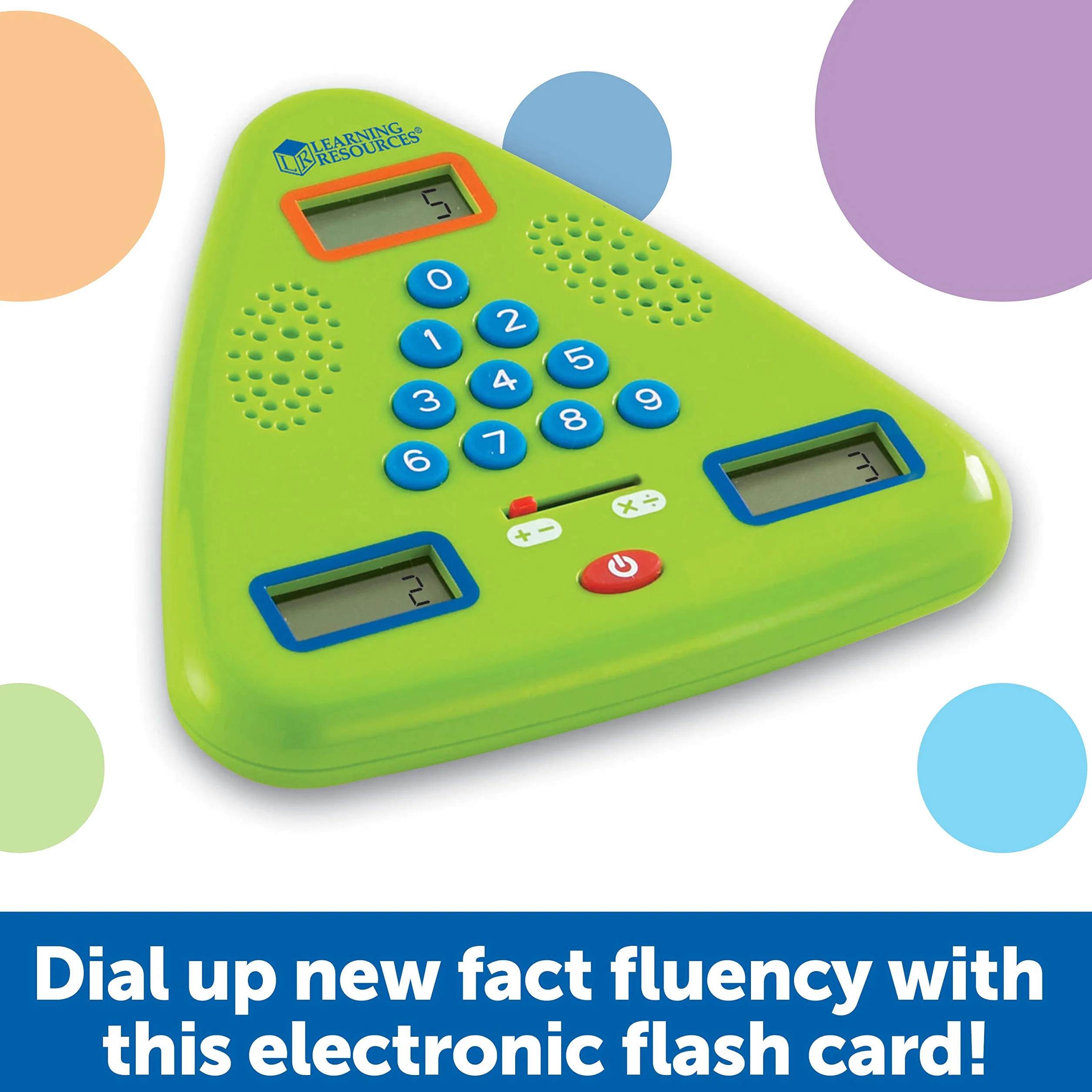 Learning Resources Flash Card Elettronica Minute Math, Dai 6 Anni, Gioco di Matematica Portatile, Addizioni, Sottrazioni, Moltiplicazioni e Divisioni, Allenamento Mentale in 60 Secondi