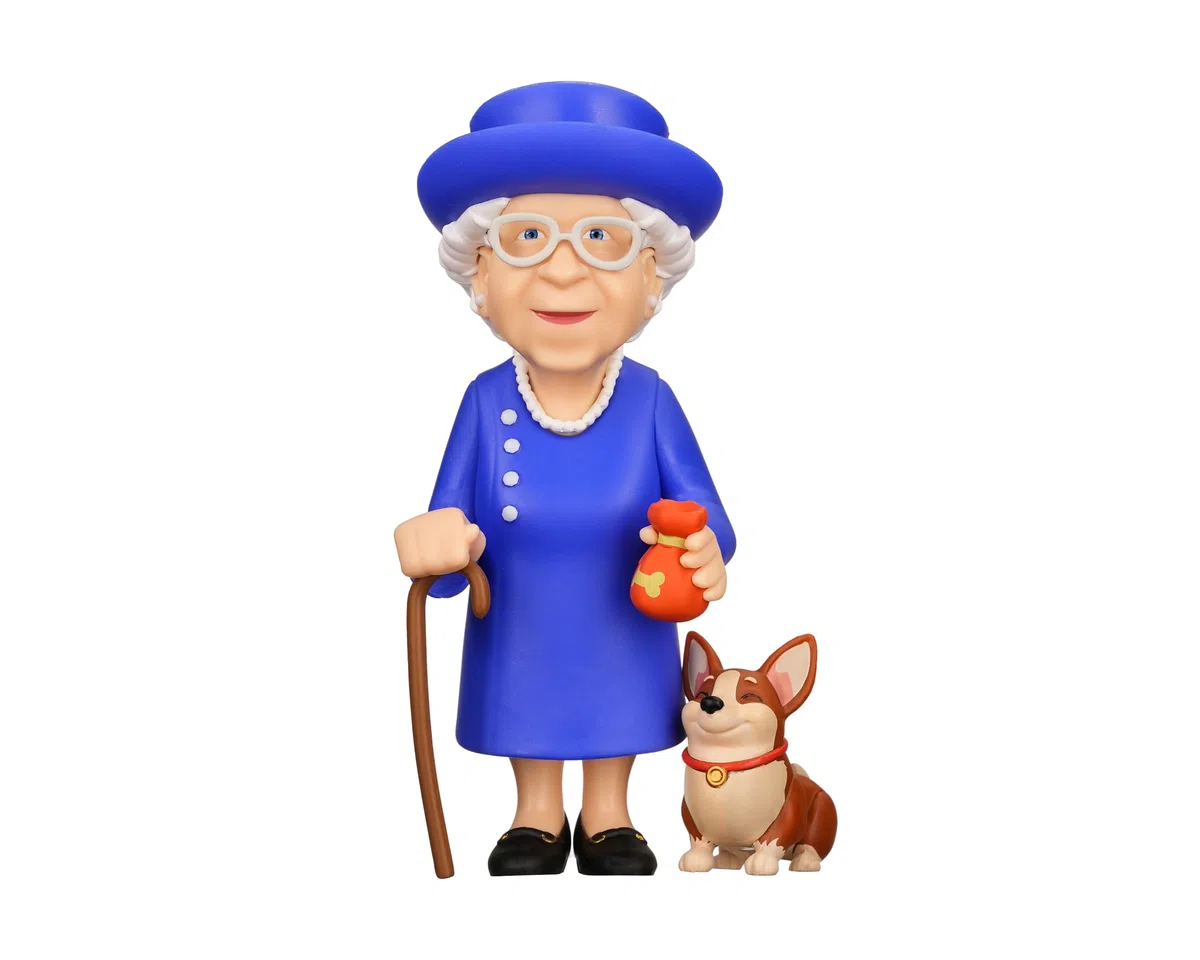 MINIX - Celebrity #26 - Regina Elisabetta II con il suo Corgi - Personaggio da collezione 12 cm