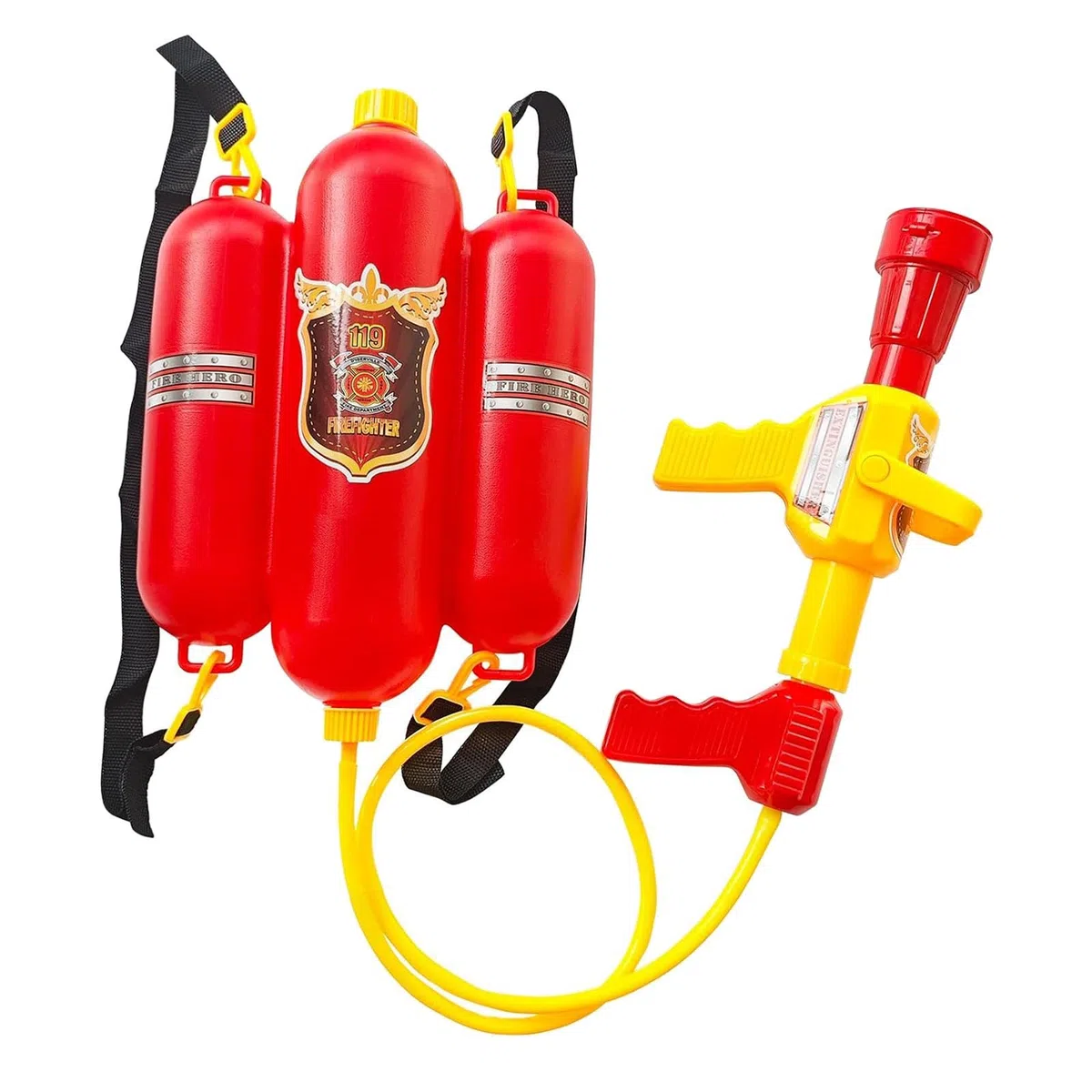 Sharplace Zaino Giocattolo per Pompiere con Spruzzatore d'Acqua, Giocattolo per Pompiere, Ideale Come per Feste, Regalo di Compleanno Estivo.