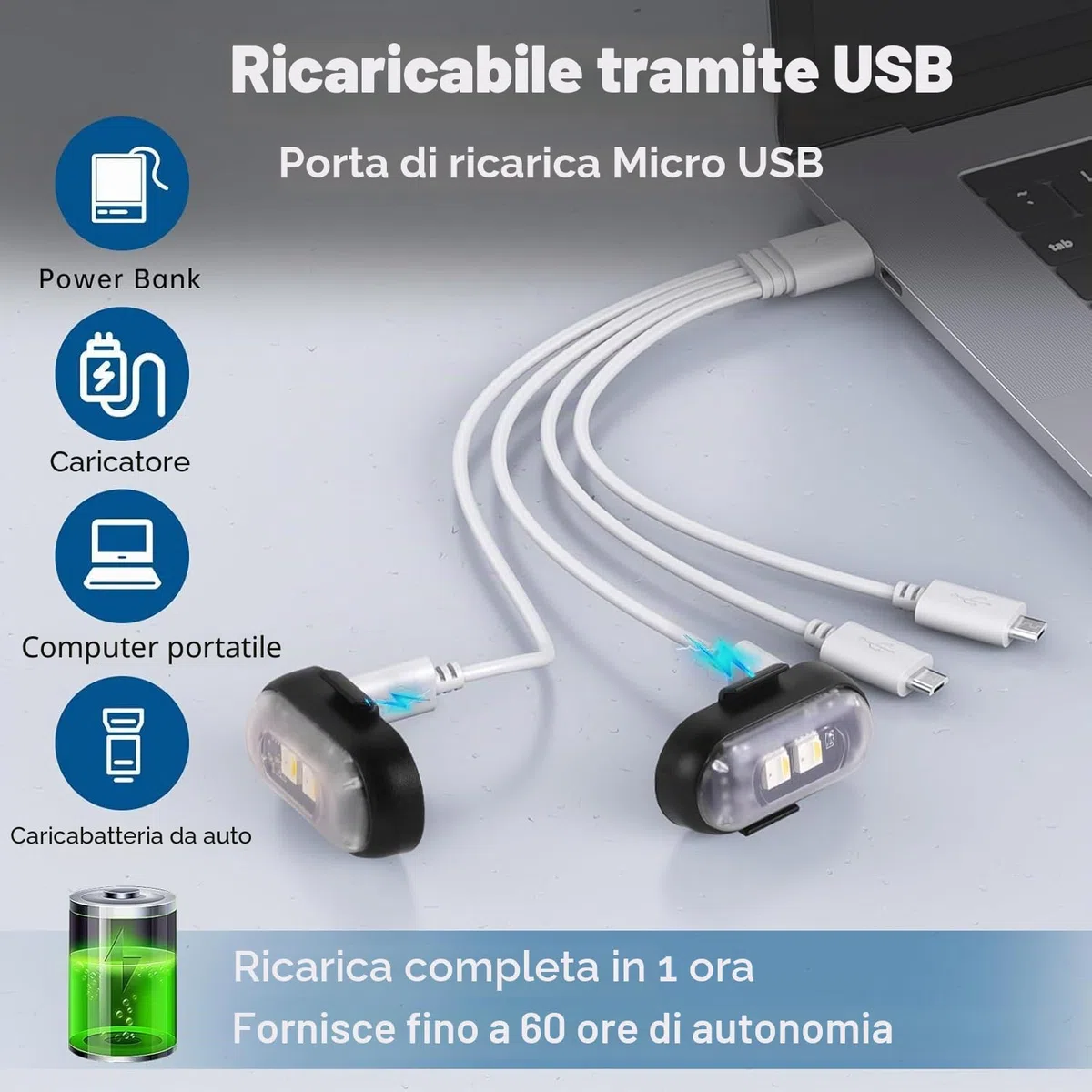 4 Pezzi Luci Stroboscopiche Drone con Telecomando, 8 Colori Ricarica USB Lmpermeabile Luce a LED per Droni Moto ATV Biciclette RC Car