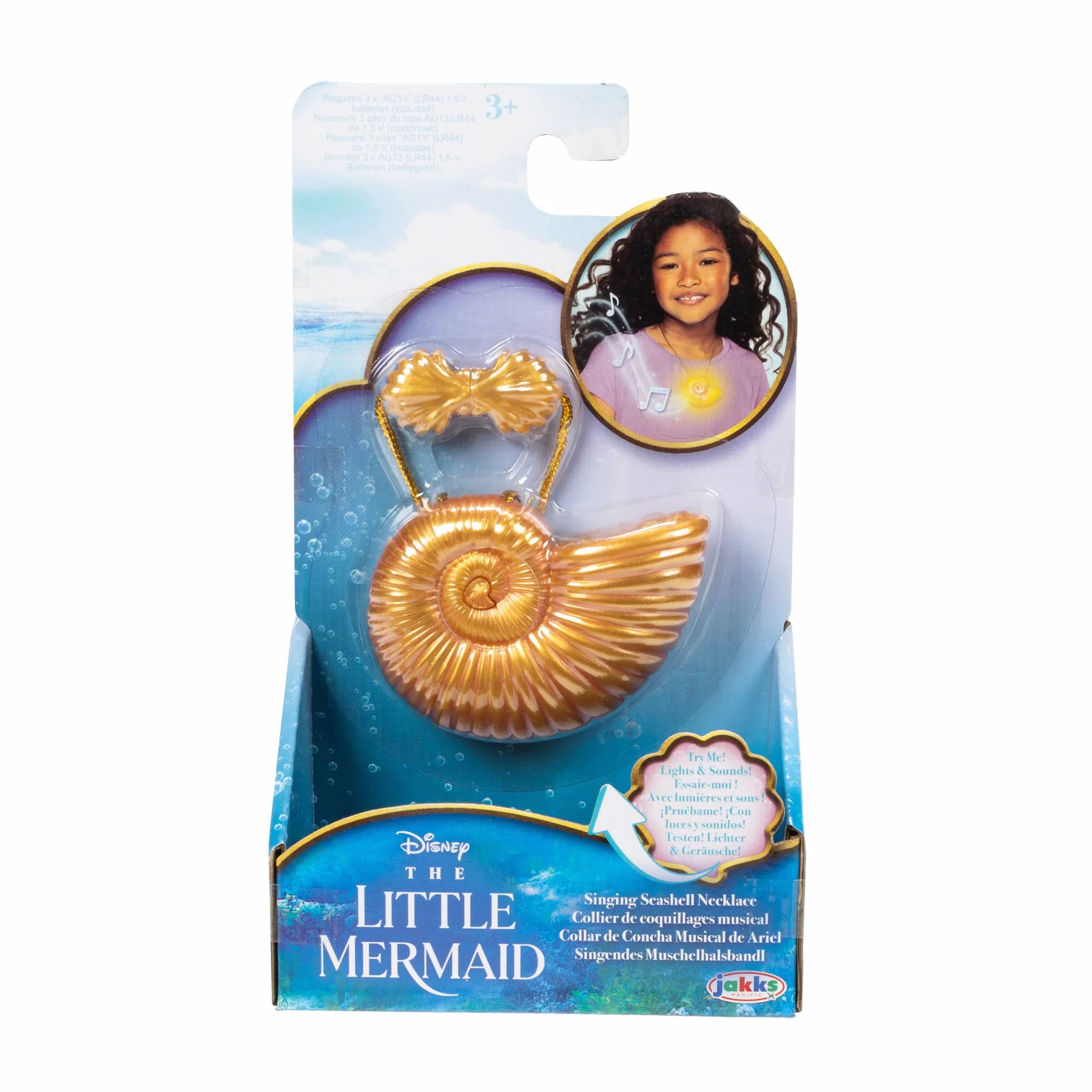 Disney The Little Mermaid La Sirenetta Movie Collana musicale di Ariel, la collana si illumina e si sente la voce di Ariel. Direttamente dal nuovo Live Action!