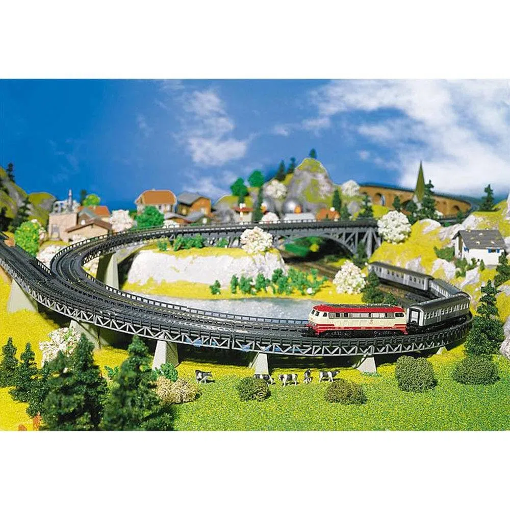 Faller 222542 Cur STL Bridge r 4/N Scale Building Kit, 7-1/2"