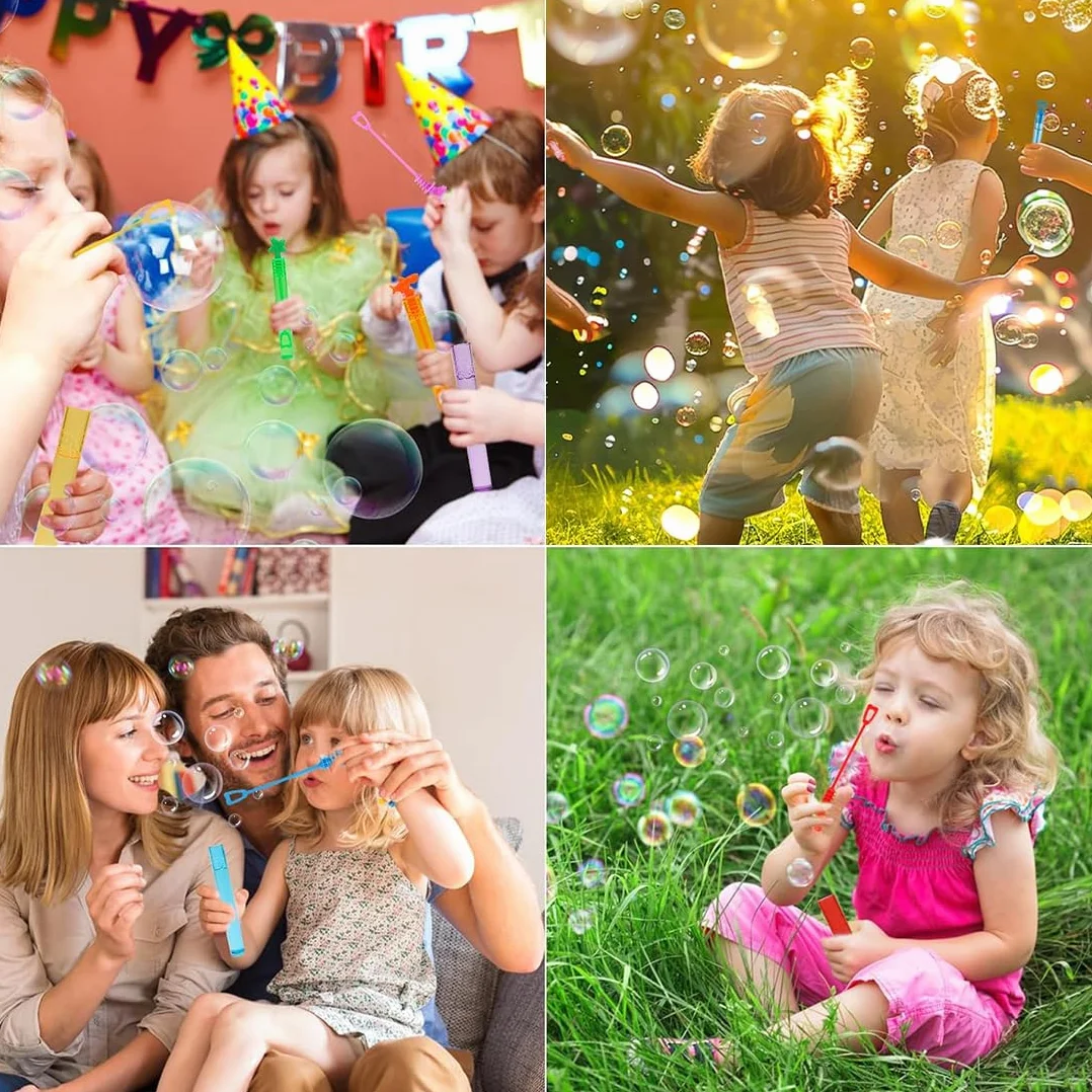 24 Bacchette Per BolleBolla a Forma Di Animali Marini, Regalini Fine Festa Compleanno Bambini, Bolle di Sapone Matrimonio, Nessun Liquido (6 Colori)