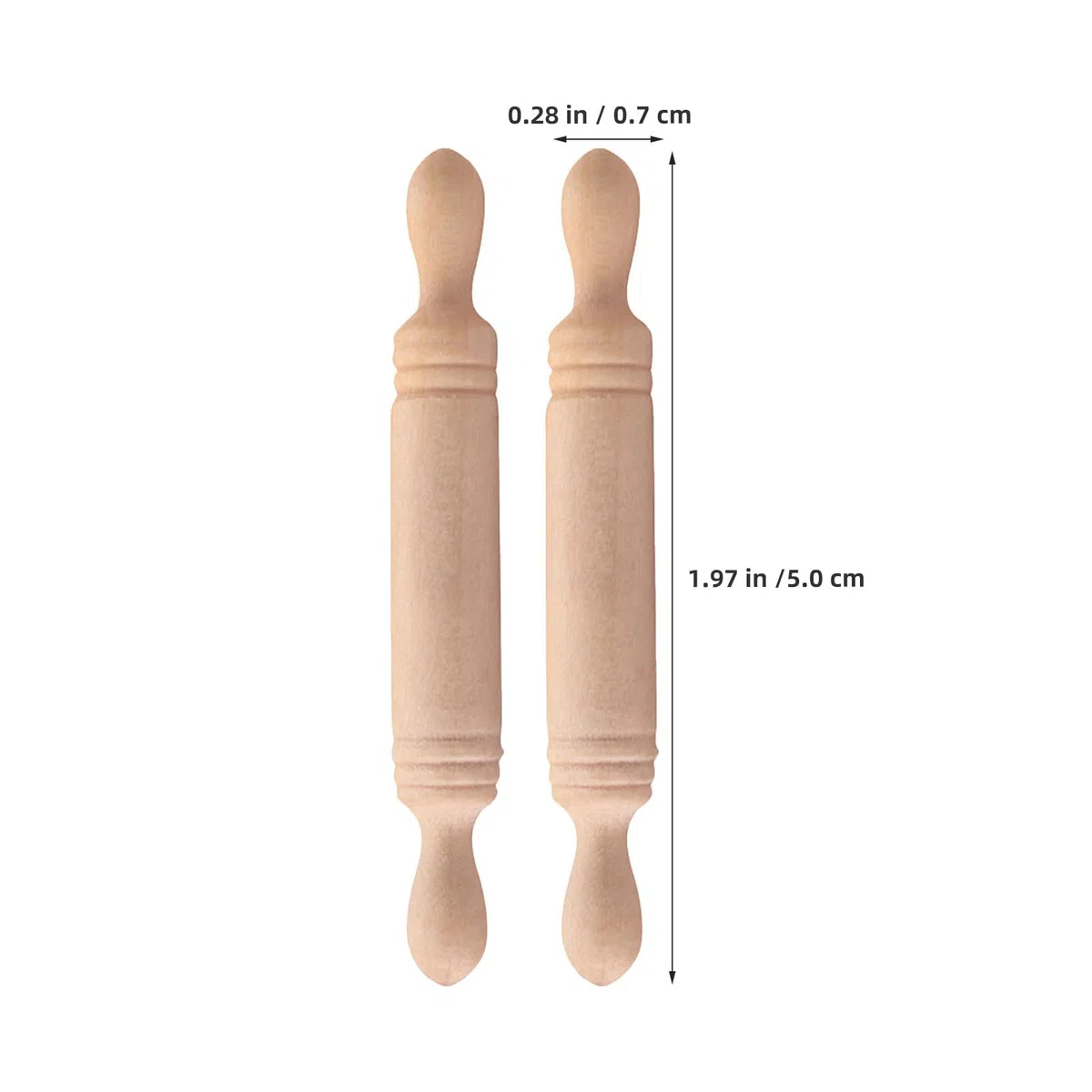 Gatuida Set 30 Mini Mattarelli in Legno Naturale Piccoli Mattarelli Da Cucina Giocattolo Per Bambini Utensili Miniatura Per Casa Delle Bambole E Giochi Creativi